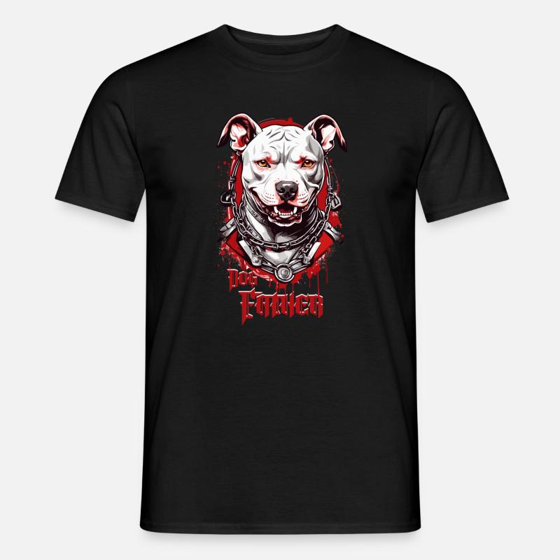 Hunderasse Pitbulls, Hunde Vater - Männer T-Shirt - Schwarz