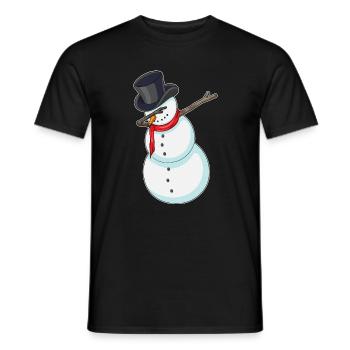 Schneemann Weihnachten Hip Hop Tanz - Männer T-Shirt - Schwarz - Vorne - AI Model Male 178 light (178cm)