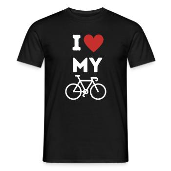 Ich liebe mein Fahrrad - Männer T-Shirt - Schwarz - Vorne - AI Model Male 178 light (178cm)