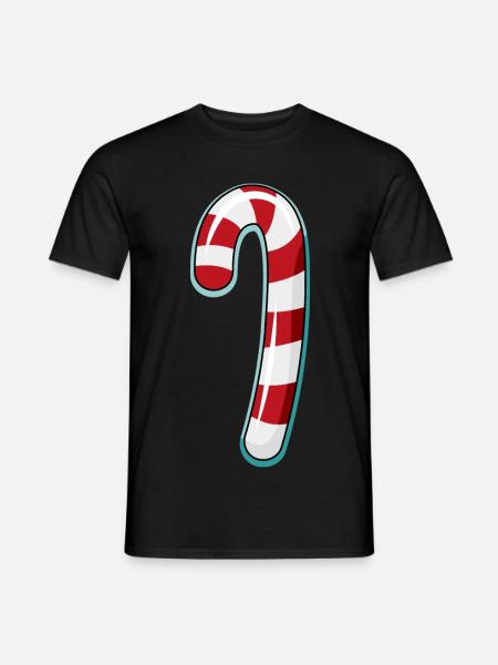 Candy Cane Striped Design - Men's T-Shirt - black