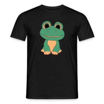 Süßer Frosch - Männer T-Shirt - Schwarz - Vorne - AI Model Male 178 light (178cm)