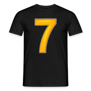 Number Seven - Number 7 Number - Men's T-Shirt - black - Front - AI Model Male 178 light (178cm)
