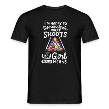 Poolspieler Billard für Mädchen - Männer T-Shirt - Schwarz - Vorne - AI Model Male 178 light (178cm)