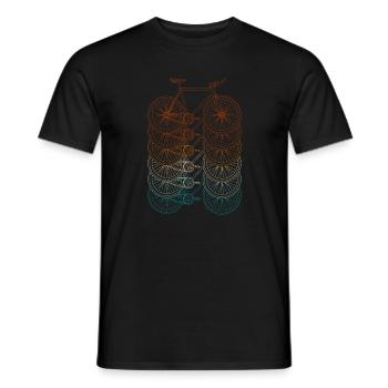 Gradient Bicycle Cascade - Men's T-Shirt - black - Front - AI Model Male 178 light (178cm)