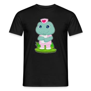 Infirmière grenouille - T-shirt homme - noir - Devant - AI Model Male 178 light (178cm)