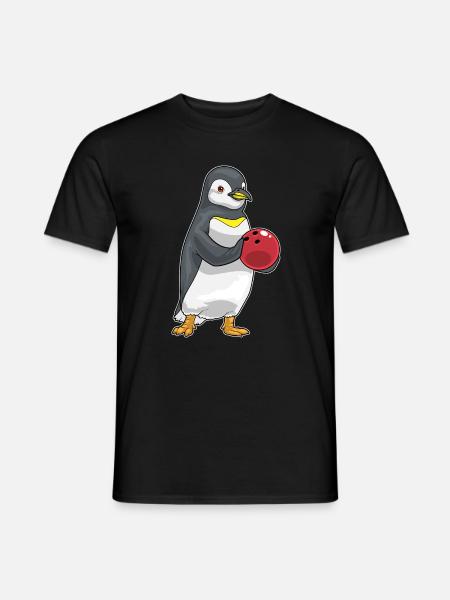 Penguin Bowling Bowling Ball - Men's T-Shirt - black