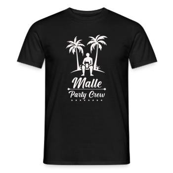 Beach Vacation Malle Party Crew - Men's T-Shirt - black - Front - AI Model Male 178 light (178cm)