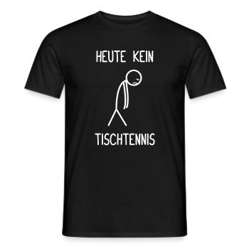 Pas de tennis de table aujourd’hui Joueur de tennis de table - T-shirt homme - noir - Devant - AI Model Male 178 light (178cm)