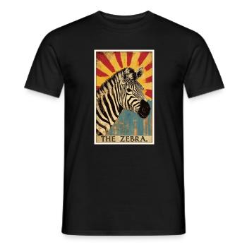 Zebras Zebra - Men's T-Shirt - black - Front - AI Model Male 178 light (178cm)