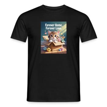 Forever Home, Forever Love - Men's T-Shirt - black - Front - AI Model Male 178 light (178cm)