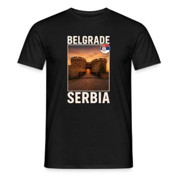 Belgrad Serbien - Männer T-Shirt - Schwarz - Vorne - AI Model Male 178 light (178cm)