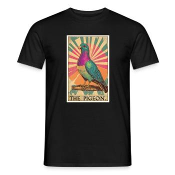 Pigeons Pigeon - T-shirt homme - noir - Devant - AI Model Male 178 light (178cm)