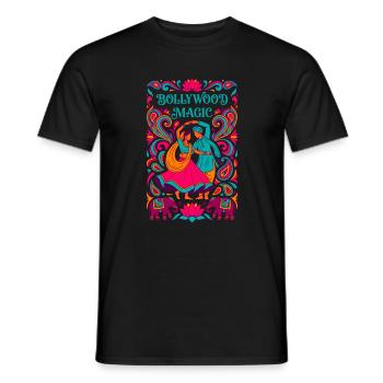 Bollywood Magic - Danse indienne ornée - T-shirt homme - noir - Devant - AI Model Male 178 light (178cm)