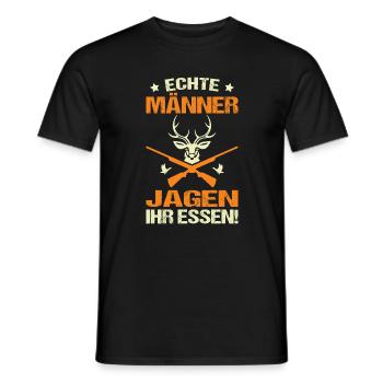 Hunter Gifts Hunting Hunting Hunter Exam Passed - Men's T-Shirt - black - Front - AI Model Male 178 light (178cm)