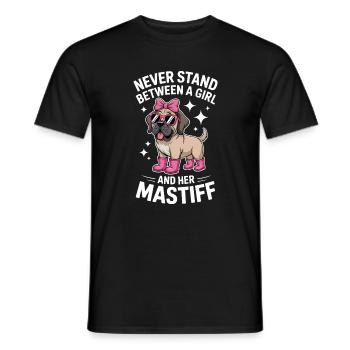 Mastiff Sayings Girl Funny Mastiff Gift - Men's T-Shirt - black - Front - AI Model Male 178 light (178cm)