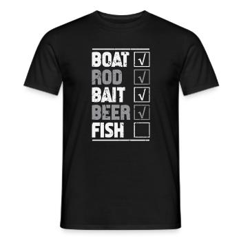 Anglers Fishermen Fishing Sport Fishermen - Men's T-Shirt - black - Front - AI Model Male 178 light (178cm)