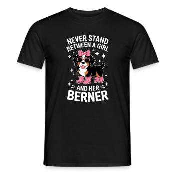 Dictons du chien de montagne bernois : drôle de cadeau bernois - T-shirt homme - noir - Devant - AI Model Male 178 light (178cm)
