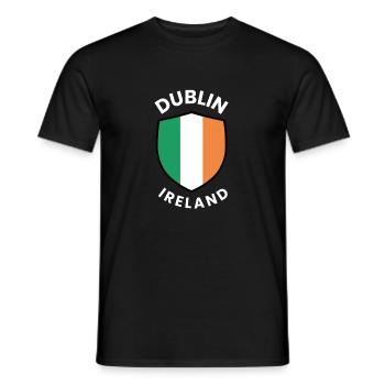 Dubliner Schild mit den Farben Irlands - Männer T-Shirt - Schwarz - Vorne - AI Model Male 178 light (178cm)