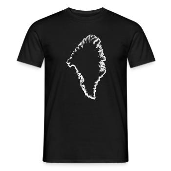 Greenland silhouette white - Men's T-Shirt - black - Front - AI Model Male 178 light (178cm)
