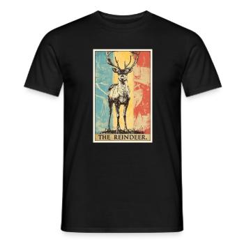 Reindeer Reindeer - Men's T-Shirt - black - Front - AI Model Male 178 light (178cm)