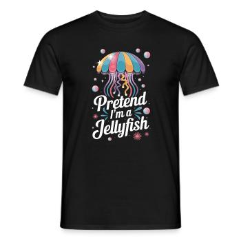 Faites comme si j’étais une méduse Expression de méduse colorée pour - T-shirt homme - noir - Devant - AI Model Male 178 light (178cm)