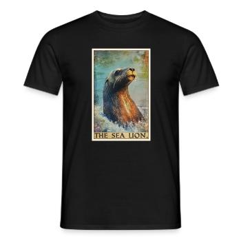 Sea Lions Sea Lion - Men's T-Shirt - black - Front - AI Model Male 178 light (178cm)