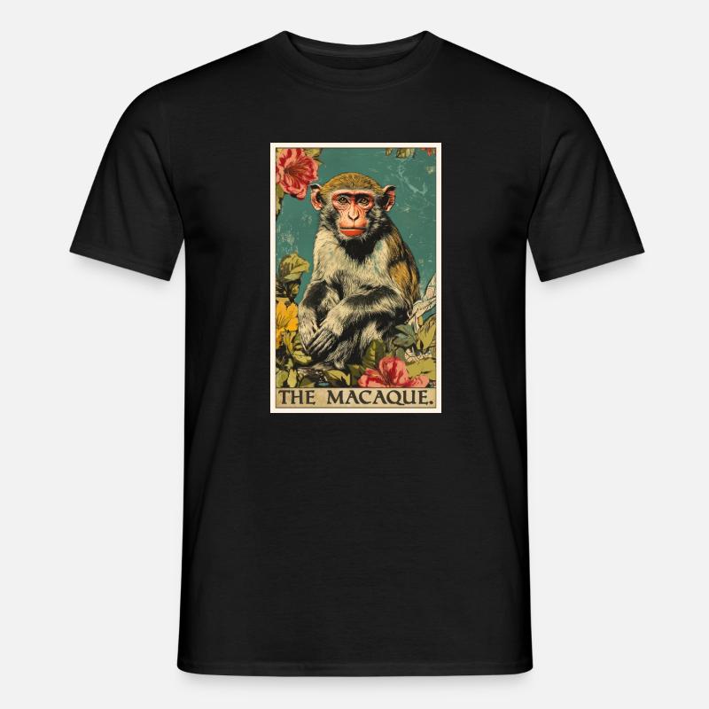 Makaken Makake - Männer T-Shirt - Schwarz
