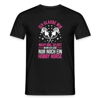 Steckenpferd Hobbyhorse Hobby Horsing - Männer T-Shirt - Schwarz - Vorne - AI Model Male 178 light (178cm)