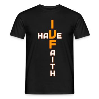 Sensibilisation à l’infertilité du mois de la FIV J’ai Faith - T-shirt homme - noir - Devant - AI Model Male 178 light (178cm)