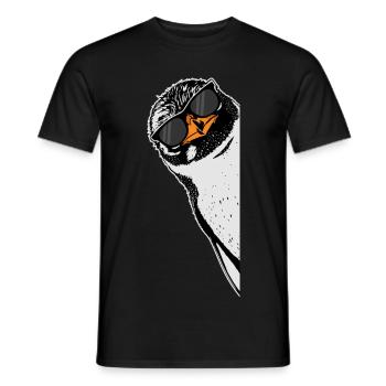 Pingouin avec lunettes de soleil - T-shirt homme - noir - Devant - AI Model Male 178 light (178cm)