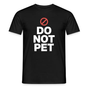 Ne caressez pas l’introverti à distance calme et antisocial - T-shirt homme - noir - Devant - AI Model Male 178 light (178cm)