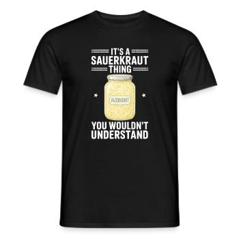 Cadeau de choucroute - T-shirt homme - noir - Devant - AI Model Male 178 light (178cm)