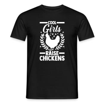 Élevage de coqs, volaille, poulet - T-shirt homme - noir - Devant - AI Model Male 178 light (178cm)