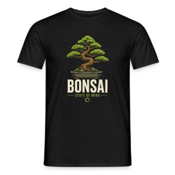 Japanese Bonsai Tree Plant ZenMind Bonsai - Men's T-Shirt - black - Front - AI Model Male 178 light (178cm)
