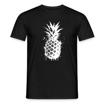 Splashed pineapple spray - Men's T-Shirt - black - Front - AI Model Male 178 light (178cm)
