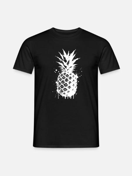 Splashed pineapple spray - Men's T-Shirt - black