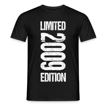 Limited Edition 2009 Jahrgang 18. Geburtstag - Männer T-Shirt - Schwarz - Vorne - AI Model Male 178 light (178cm)