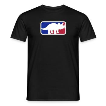 sport logo Triceratops horns silhouette black outl - Men's T-Shirt - black - Front - AI Model Male 178 light (178cm)