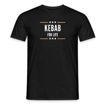 Kebab for life - T-shirt homme - noir - Devant - AI Model Male 178 light (178cm)