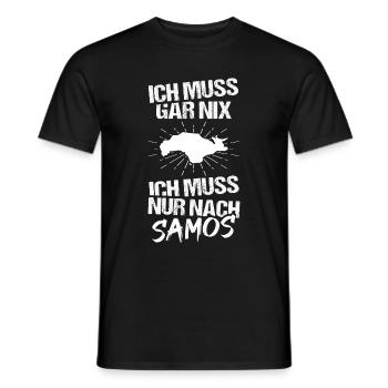 I don't have to do anything, I just have to go to Samos - Men's T-Shirt - black - Front - AI Model Male 178 light (178cm)