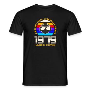 1979 - Männer T-Shirt - Schwarz - Vorne - AI Model Male 178 light (178cm)