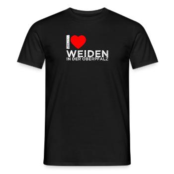 I Love Weiden in der Oberpfalz - Bavière - T-shirt homme - noir - Devant - AI Model Male 178 light (178cm)