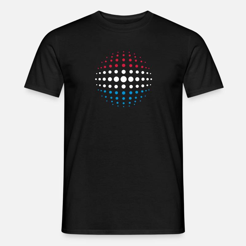 geo_dotsphere_luxembourg_3c01 - Männer T-Shirt - Schwarz