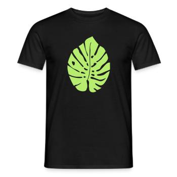 Monstera Leaf / Monstera Leaf 1c - Men's T-Shirt - black - Front - AI Model Male 178 light (178cm)