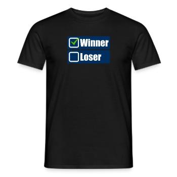 Winner - Men's T-Shirt - black - Front - AI Model Male 178 light (178cm)