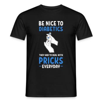 Diabetes Diabetiker Insulin - Männer T-Shirt - Schwarz - Vorne - AI Model Male 178 light (178cm)