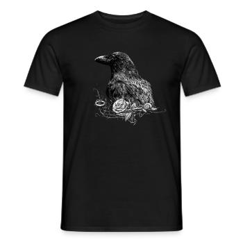 raven - Men's T-Shirt - black - Front - AI Model Male 178 light (178cm)