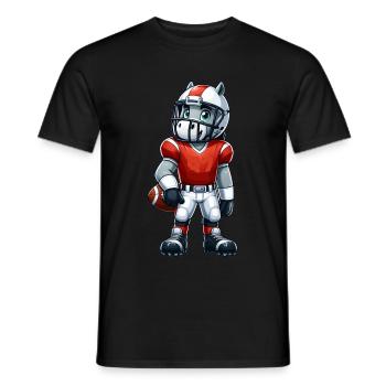 Cute American Football Player Horse - Männer T-Shirt - Schwarz - Vorne - AI Model Male 178 light (178cm)