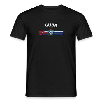 Cuban Flag Shirt - Cuban Emblem & Cuba Flag Shirt - Men's T-Shirt - black - Front - AI Model Male 178 light (178cm)