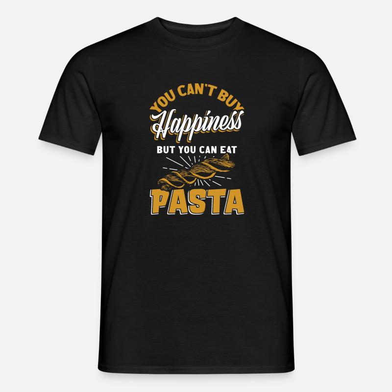 Nudeln Pasta - Männer T-Shirt - Schwarz
